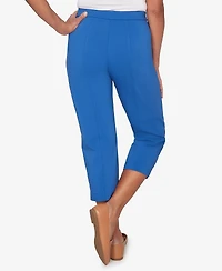 Alfred Dunner Women's The Royal Treatment Relaxed Flat Front Patch Pocket Capri