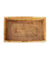 Artifacts Trading Company Rattan Guest Towel - Rectangular Napkin Holder with Cutout