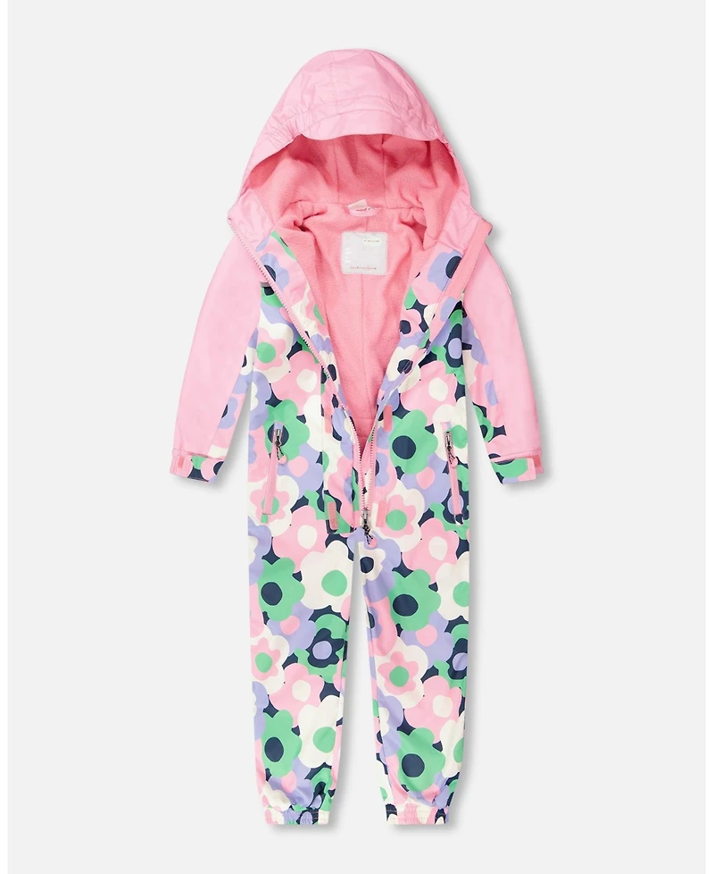 Deux par Little Girls Kids Mid-Season One-Piece Outerwear Printed Flowers Child