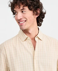 Sun + Stone Men's Relaxed Crop Nolan Plaid Shirt, Macy's Exclusive