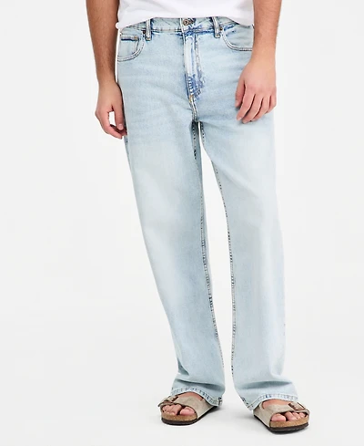 Sun + Stone Men's Wave Wash Baggy Jeans, Macy's Exclusive
