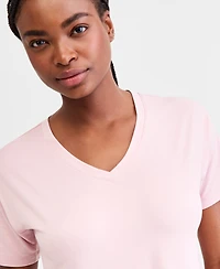 Id Ideology Women's V-Neck Short-Sleeve Performance Tee, Macy's Exclusive