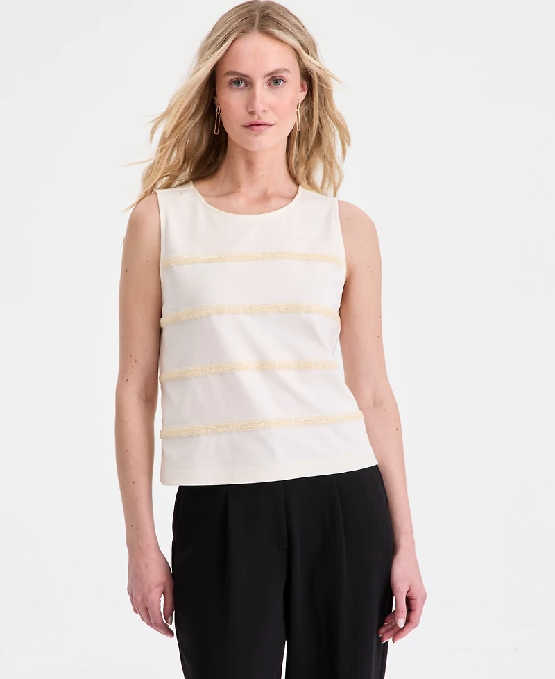 On 34th Women's Cotton Bead-Embellished Tank Top, Macy's Exclusive
