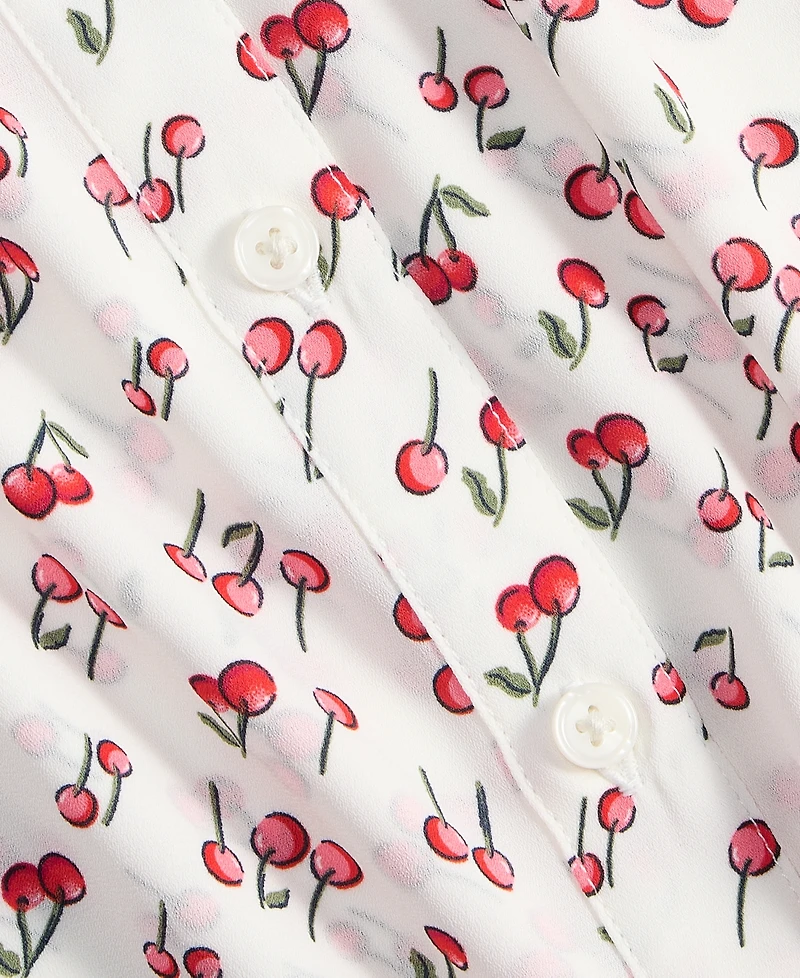 On 34th Women's Button-Front Crepe Shirt, Created for Macy's