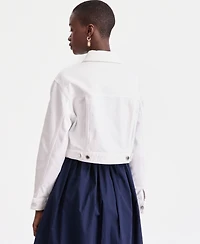 On 34th Women's Cropped Denim Trucker Jacket, Macy's Exclusive
