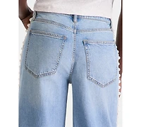 On 34th Women's High-Rise Cropped Faux-Pearl-Trim Jeans, Macy's Exclusive