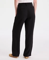 On 34th Women's High-Rise Polished Crepe Pleated Wide-Leg Pants, Macy's Exclusive