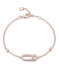 Adornia Rose Gold Cz Dancing Stone Bracelet