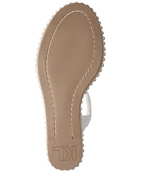 Karl Lagerfeld Paris Women's Calzona Round Toe Wedge Sandals