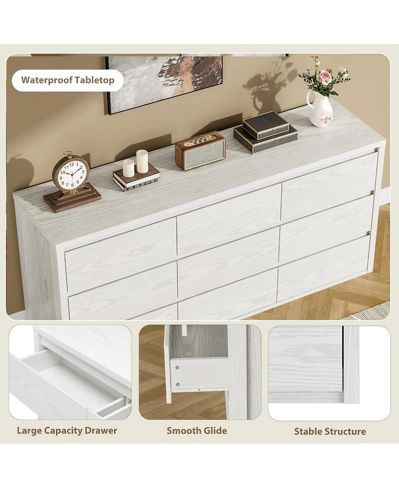 gaomon Drawer Dresser for Bedroom, Wide Modern Chest of Drawers