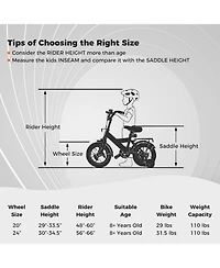 Mecale Kids Mountain Bike, 24-Inch Child Bicycle for Boys & Girls Ages 8+ years