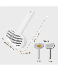 Aostirmotor Pet Grooming Brush for Dogs & Cats, Detangling Shedding Tool with Ergonomic Handle