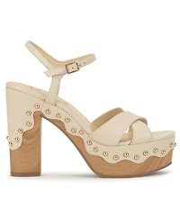 Jessica Simpson Women's Samintia Studded Wooden Platform Sandals