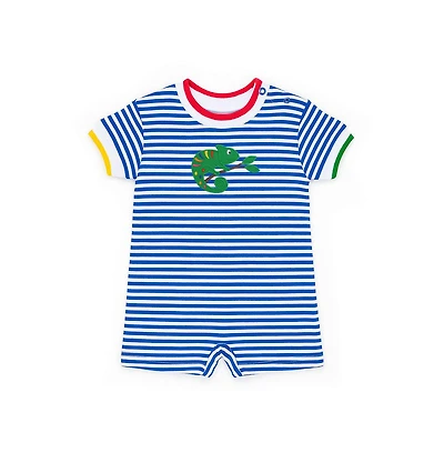 Florence Eiseman Baby Boy Stripe Knit Shortall With Lizard