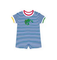 Florence Eiseman Baby Boy Stripe Knit Shortall With Lizard