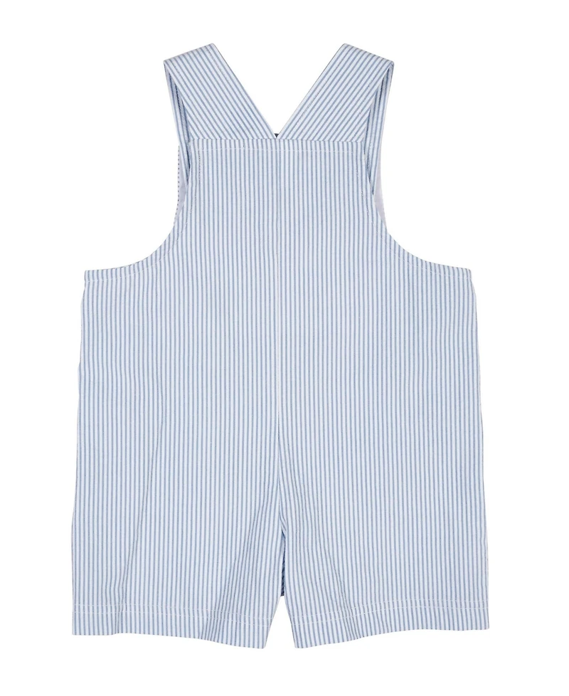 Florence Eiseman Baby Boy Seersucker Shortall With Airplane
