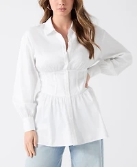 Guess Women's Lori Corset Shirt Top