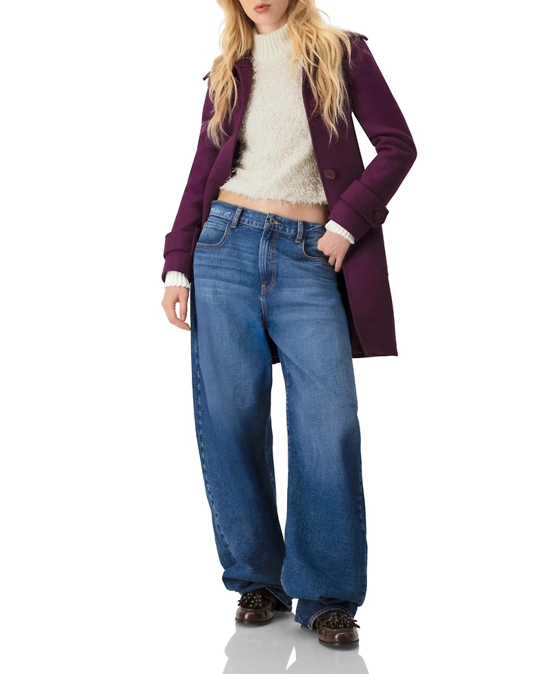 Ivonne Women's High Neck Fringe Blouse