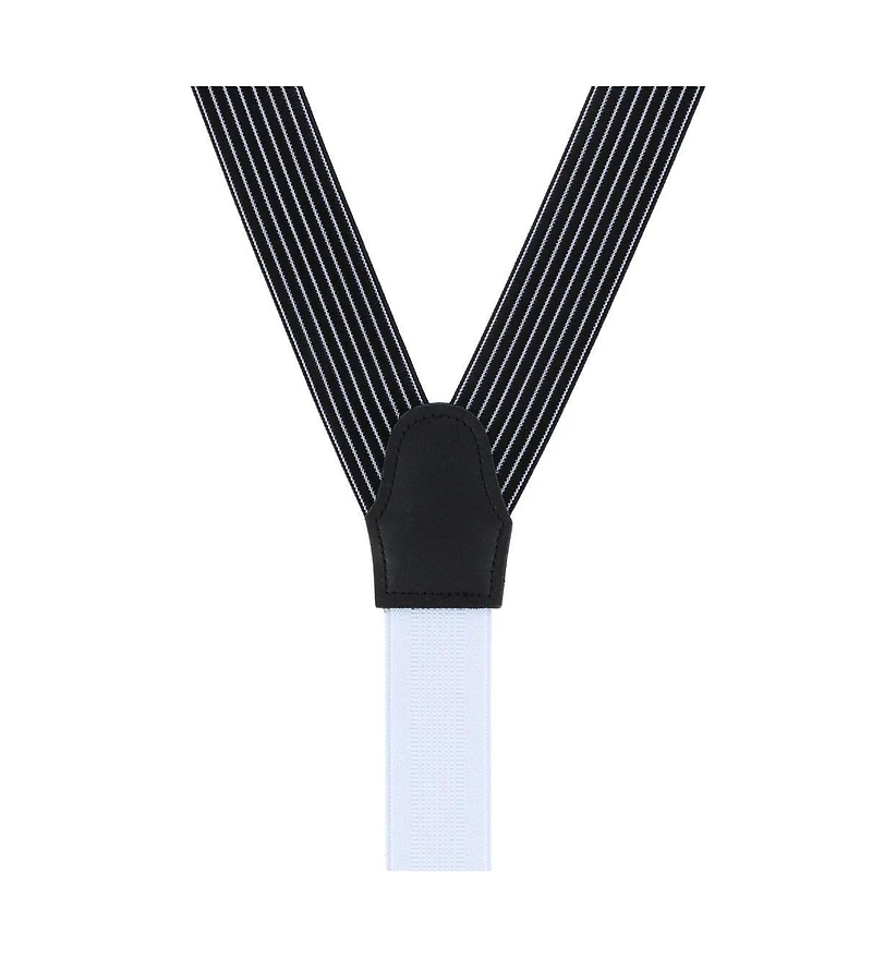 Trafalgar Men's Voltaire Chalk Stripe Elastic Formal End Suspenders