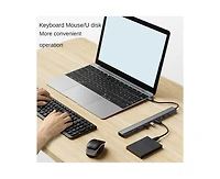 Risokeys 10-in-1 Usb-c Hub with 100W Pd 2.0 Charging & 4K Hdmi Port, Foldable Laptop Stand Docking Station for Office & Home Use