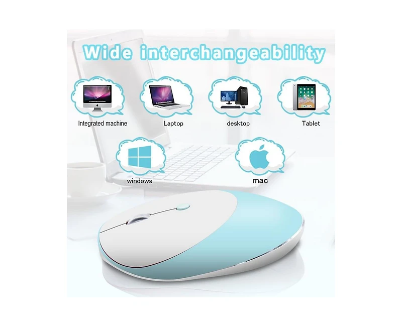 Risokeys Tri-Mode Silent Wireless Mouse: Bluetooth 5.0/3.0 + 2.4G, 3-Speed Dpi, for Office/Study, Slim & Easy-to-Use for Professionals/Students