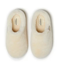 Fireside by Dearfoams Women's Maryboro Genuine Shearling Platform Fuzzy Clog Slipper