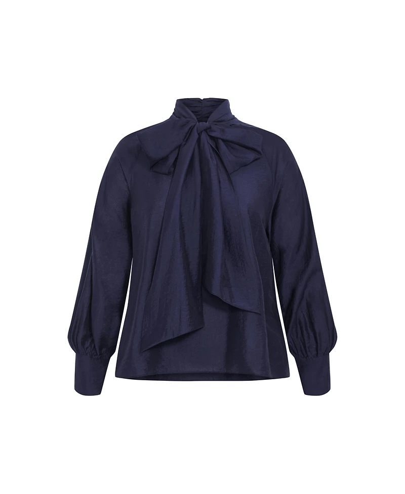 City Chic Women's Kelsey Neck Tie Top