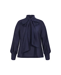 City Chic Women's Kelsey Neck Tie Top