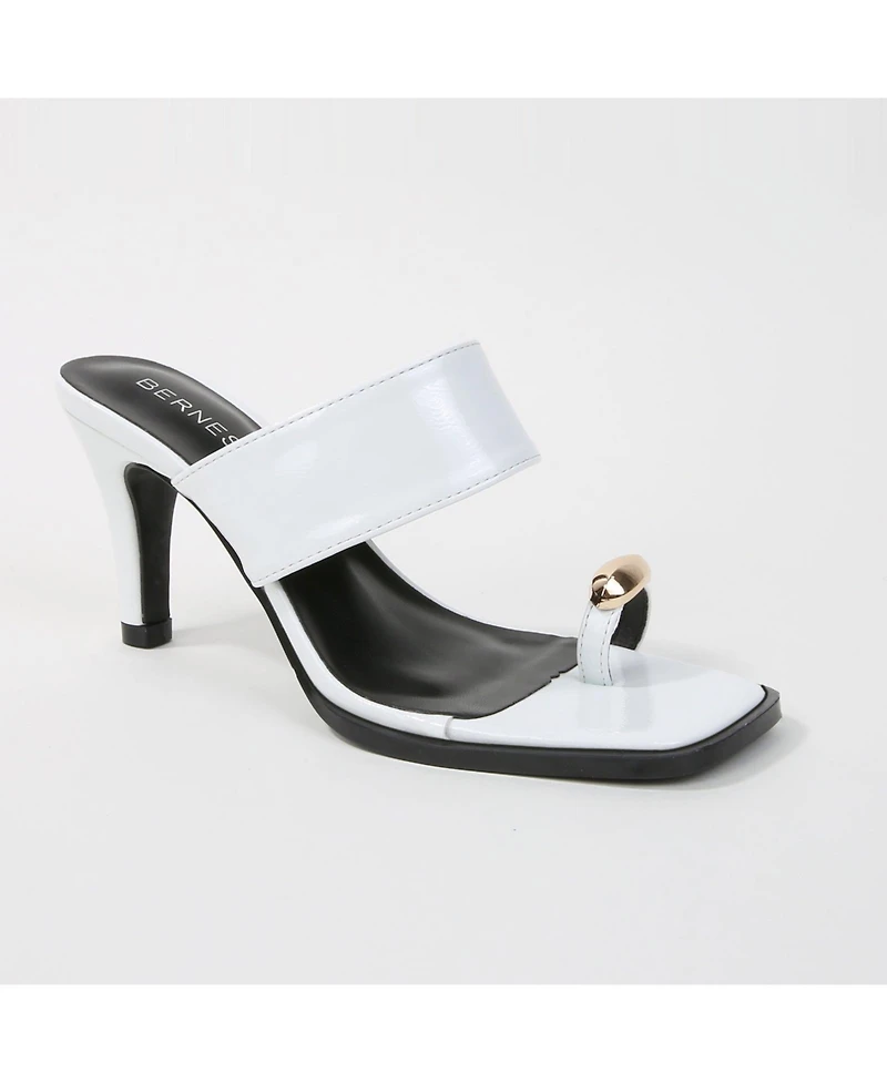 Berness Women's Catha Gold-Tone Toe Ring Heeled Sandals