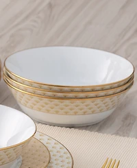 Noritake Trocadero Gold-Tone Soup Bowls, Set of 4
