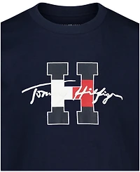 Tommy Hilfiger Boys' 8-20 Script H Logo Print T-Shirt