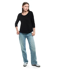 Wilt Clothing Women's 3/4 Sleeve Mock Layer Tee