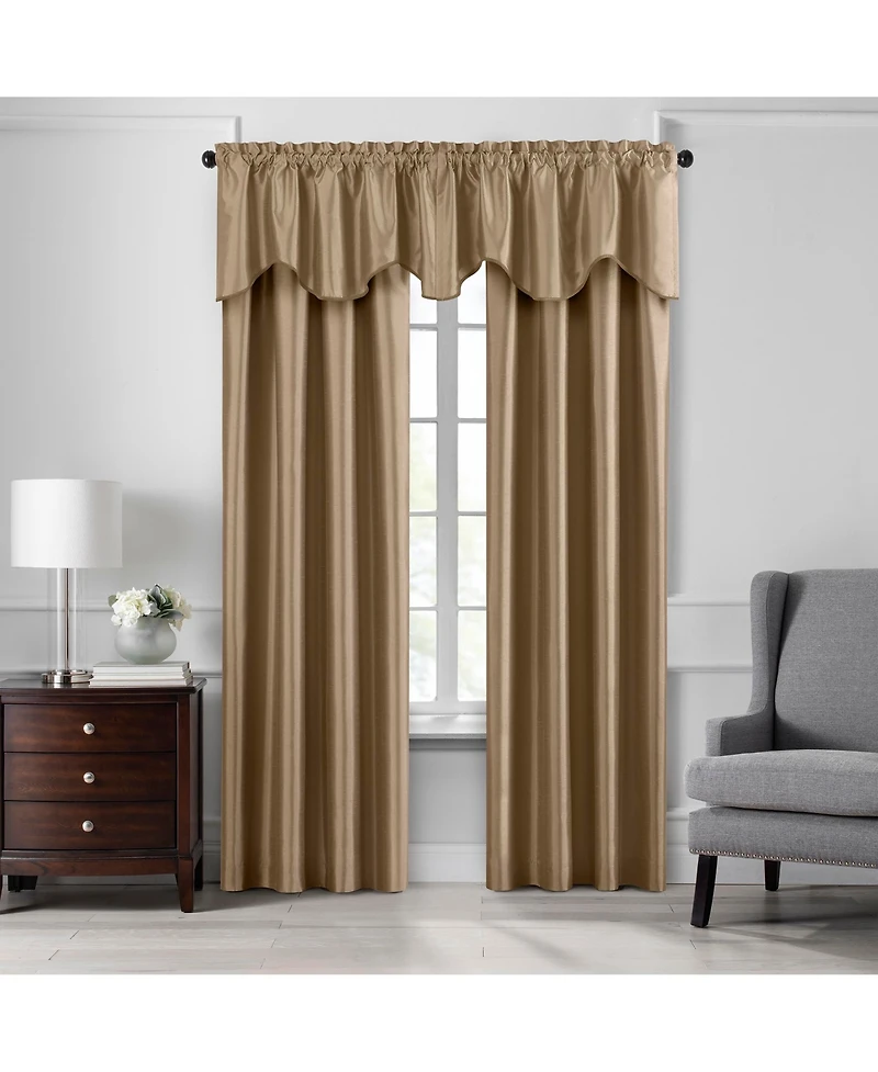 Elrene Home Fashions Colette Faux Silk Blackout Window Curtain