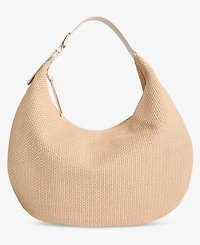 On 34th Joenii Extra-Large Straw Hobo Bag, Macy's Exclusive