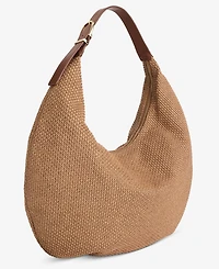 On 34th Joenii Extra-Large Straw Hobo Bag, Macy's Exclusive