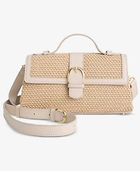 On 34th Kristt Straw Small Satchel Bag, Macy's Exclusive