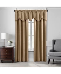 Elrene Home Fashions Colette Faux Silk Scalloped Window Valance
