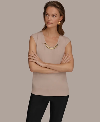 Donna Karan New York Women's Scoop Neck Top