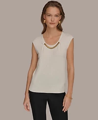 Donna Karan New York Women's Scoop Neck Top