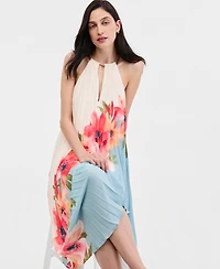 Adrianna Papell Women's Floral Pleated Midi Dress