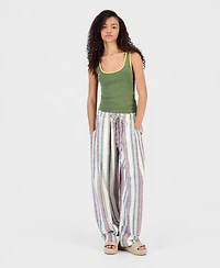 Free People Juniors' Striped Wide-Leg Pants