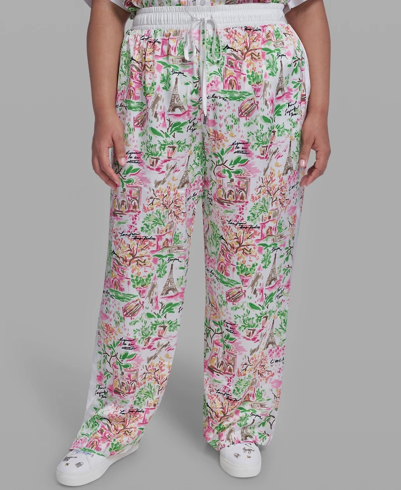 Karl Lagerfeld Paris Plus Printed Soft Pants
