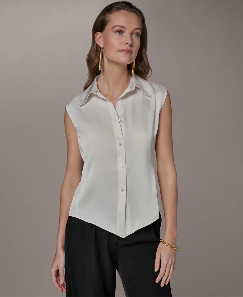 Donna Karan New York Petite Button-Front Shirt