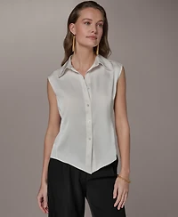 Donna Karan New York Petite Button-Front Shirt