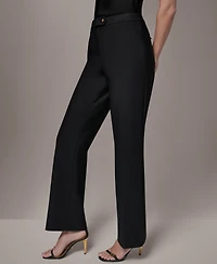 Donna Karan New York Petite Mid-Rise Boot Leg Pants