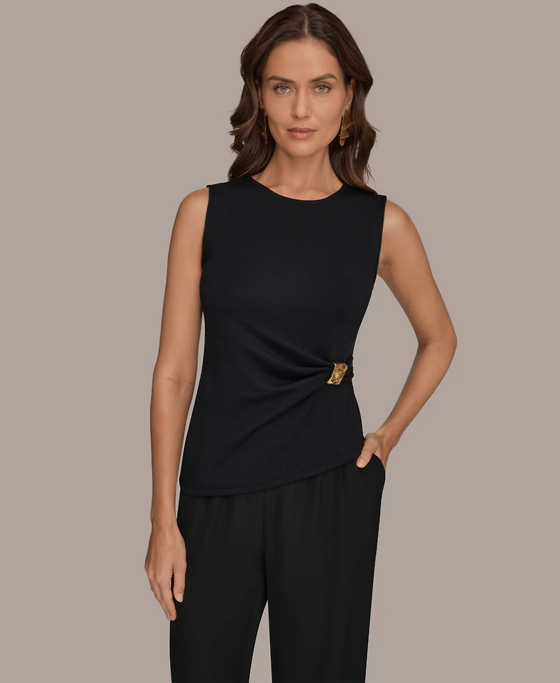 Donna Karan New York Petite Crewneck Top
