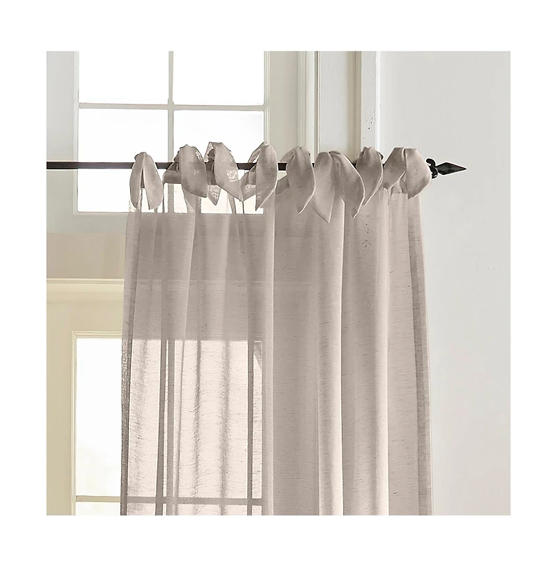 Elrene Home Fashions Vienna Tie-Top Sheer Window Curtain