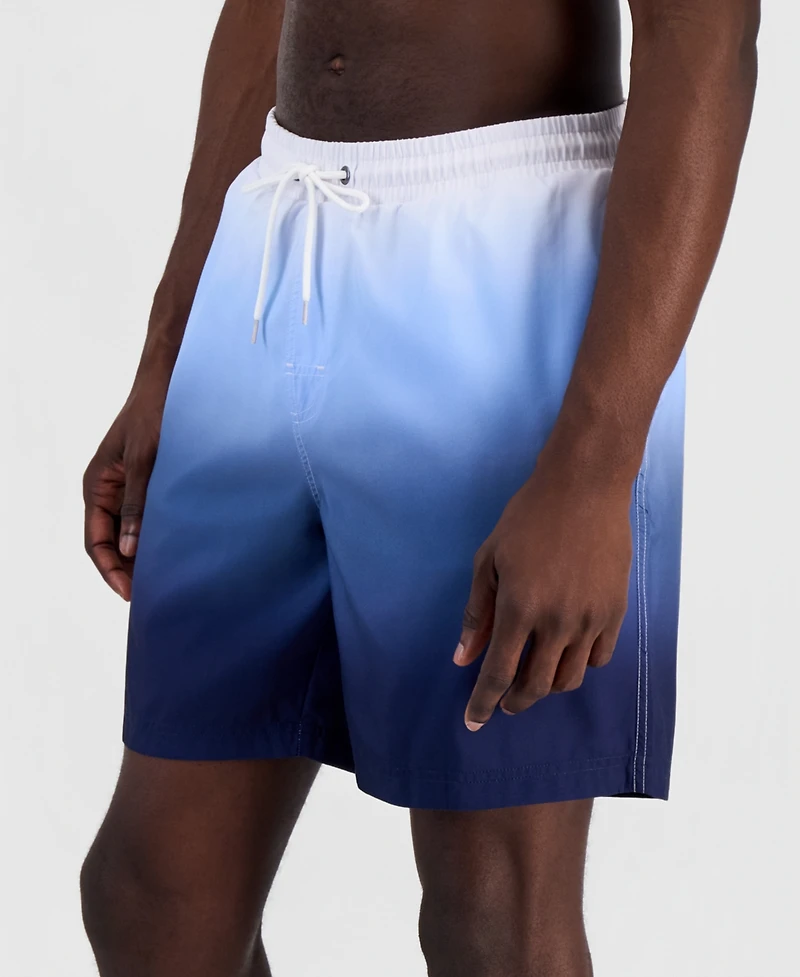 Club Room Men's Kenji Ombre Swim Trunks, Created for Macy's