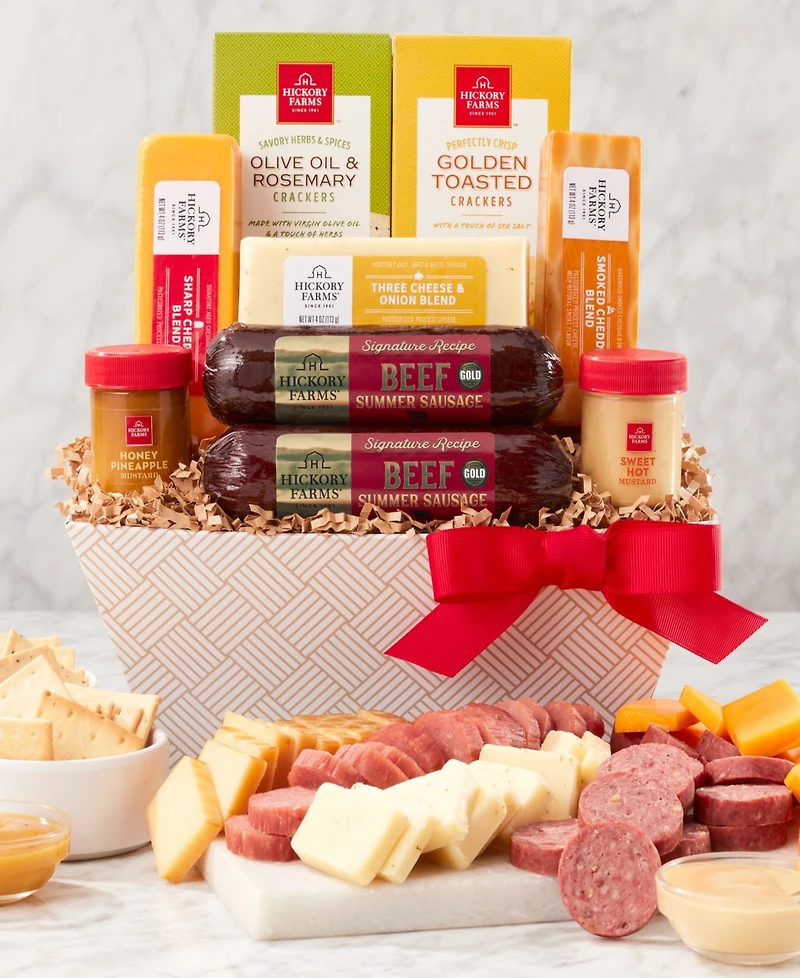Hickory Farms Holiday Signature Flavors Gift Basket, 9 Piece