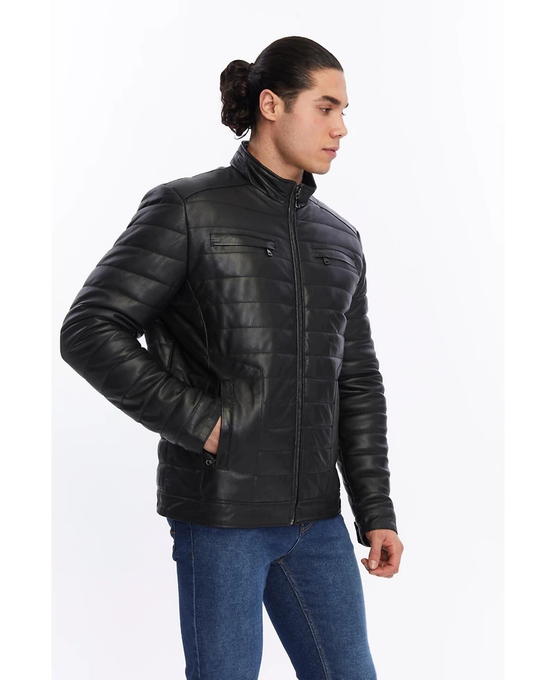 Furniq Uk Men's Light Puffer Jacket with Front Pockets